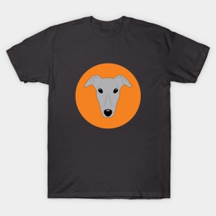 Blue greyhound face T-Shirt